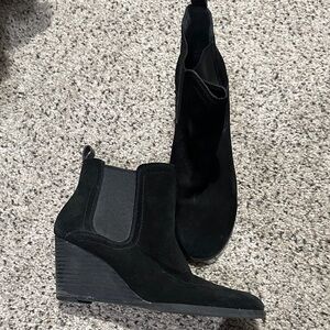 Lucky Brand Black Suede Ankle Booties